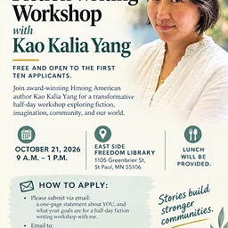 Half-Day Fiction Writing Workshop with Kao Kalia Yang
