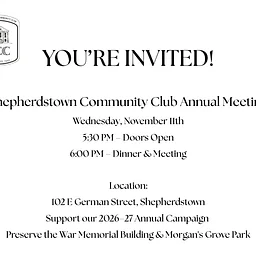 Shepherdstown Community Club Annual Meeting