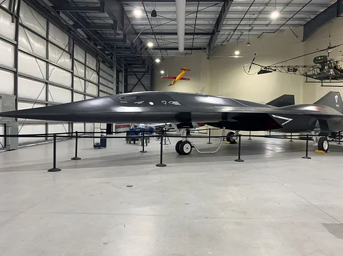 DARKSTAR ON VIEW INSIDE HANGAR