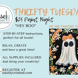 Thrifty Tuesday $25 Paint Night "Hey Boo"