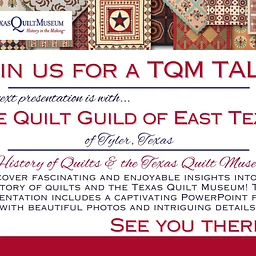 TQM TALKS - Speaking Engagement & Pop-up Shop - Quilt Guild of East Texas