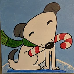 Christmas Pup Kids Canvas
