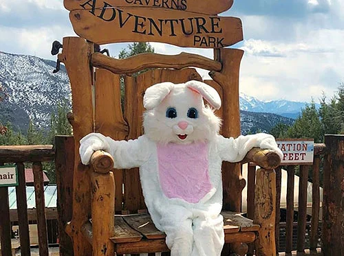 Easter Bunny Visits Glenwood Caverns at the Big Chair!!