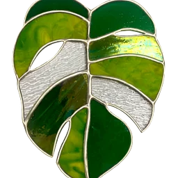 The Art of Stained Glass! Monstera Leaf!