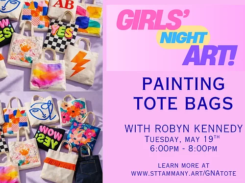 Girls' Night Art - Painting Tote Bags