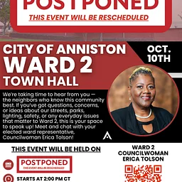 POSTPONED: Ward 2 Town Hall (10/10/26)