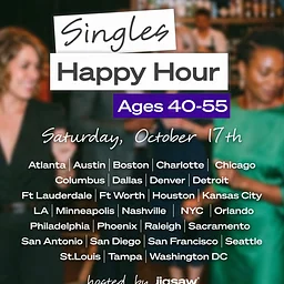 Singles Happy Hour for Ages 40 to 55, Hosted by Jigsaw Dating