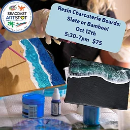 Resin Art Workshop: Bamboo Charcuterie Board! $75