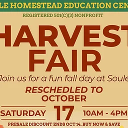 (Rescheduled to Sat. Oct 17) Harvest Fair at Soule Homestead (Middleborough)