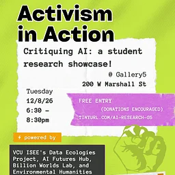 Activism in Action - Critiquing AI: a Student Research Showcase