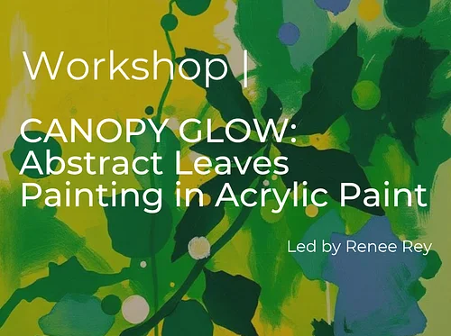 CANOPY GLOW: Abstract Leaves Painting in Acrylic Paint