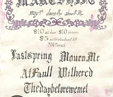 Last Spring //Mourn Me//Withered-//At fault//Thedaybeforewemet