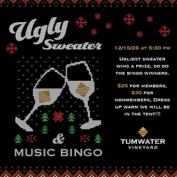 IT’S BACK…..Ugly Sweater Music Bingo