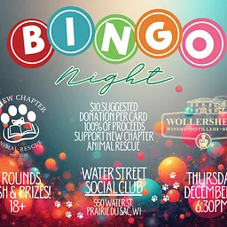 Bingo Night with New Chapter Animal Rescue & Wollersheim Winery & Distllery