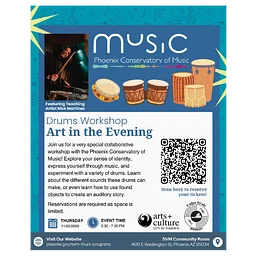 Art in the Evening – Drums workshop with Phoenix Conservatory of Music