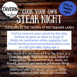 Cook Your Own Steak Night