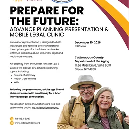 Prepare for the Future: Advance Planning Presentation & Mobile Legal Clinic