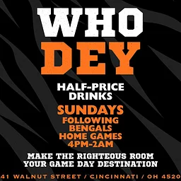 WHO DEY at Righteous Room: Bengals vs. Steelers