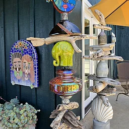 Sculptural Lamp Stack with Mosaic