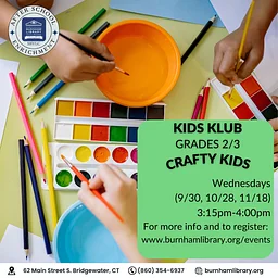 Kids Klub- Crafty Kids – Grades 2/3