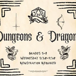 Dungeons and Dragons – Grades 5-8 (Registration Required)