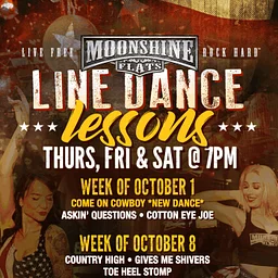 Line Dance Lessons at Moonshine Flats