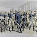 Reenactment of Washington's Farewell to his Officers in the Long Room