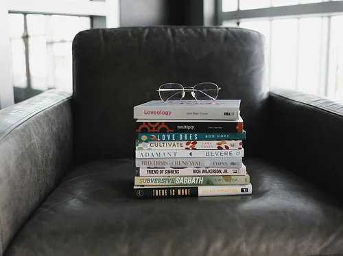 Pop-up library at Senior Center