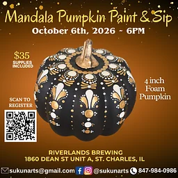 Mandala Pumpkin Paint & Sip at Riverlands Brewing