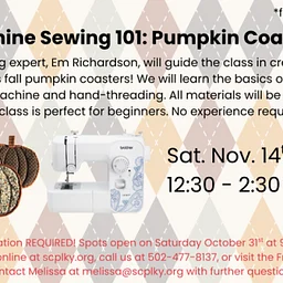 Machine Sewing 101: Pumpkin Coasters