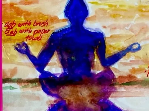 Watercolor Figures: Yoga Pose