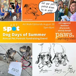 Art Walk: Dog Days of Summer Pet Portraits PAWS Fundraiser