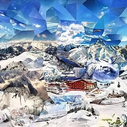 The Mountains in Layers: Paper Collage