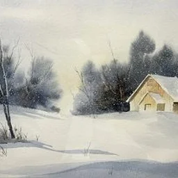 Watercolor Workshop-Cozy Winter Home