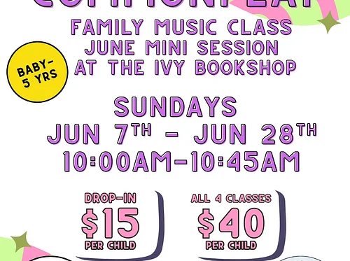 Common Tone Kids’ Music at The Ivy Bookshop: June Mini Music Session
