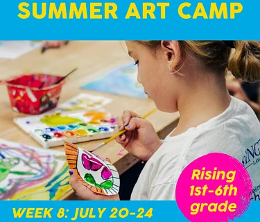 Art Camp! Week 8: July 20-24, Morning Session: 8:30am-noon