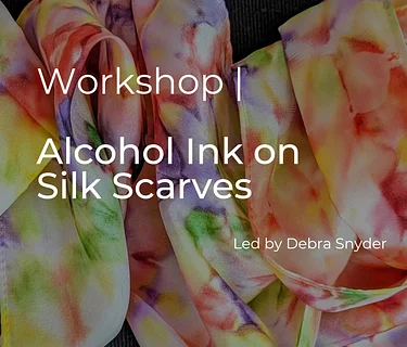 Alcohol Ink Art on Silk Scarves