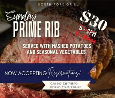 Prime Rib Special: Saturday & Sunday