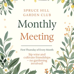 Spruce Hill Garden Club Meeting