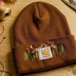 Cozy Stitches Embroidered Beanies with Jupiter Midnight