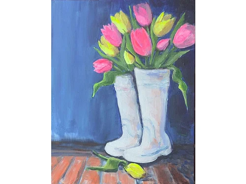 Paint Night: Boots & Blooms