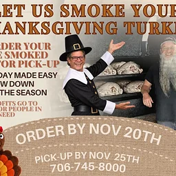 We’ve Got Your Turkey! Heading Away for Thanksgiving? A Flock of Folks Coming to Your House? We’re Smokin’ em For Ya!