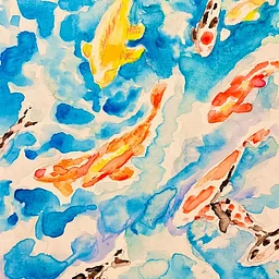 Gouache Painting Workshop: Koi Fish Waterscape