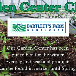 Garden Center Closed