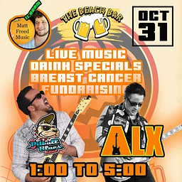 Live Music at The Beach Bar with The Alex Lopez Xpress, Pitbull of Blues Band, & Matt Freed