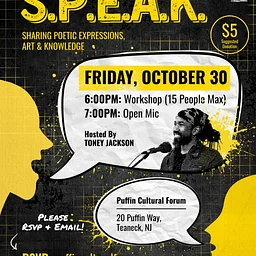 SPEAK October: Writer’s Workshop & Open Mic