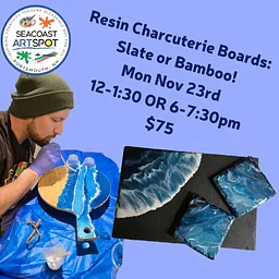 Resin Art Workshop: Bamboo Charcuterie Board! $75