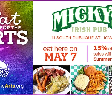 Eat for the Arts at Micky’s Irish Pub