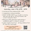 Heritage Club Day! Exclusive Event for Members