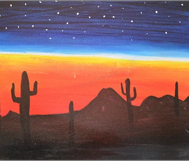 Desert Cactus Sunset